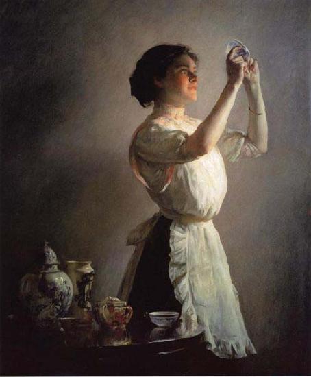 Joseph Decamp The Blue Cup France oil painting art
